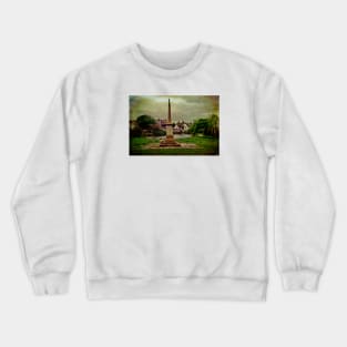 The War Memorial and Village Pond at Rottingdean Crewneck Sweatshirt